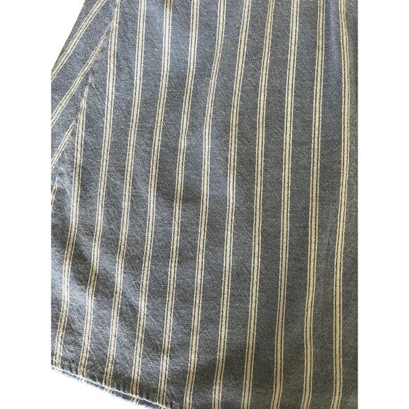 Robert Louis Light Wash Denim Style & White Stripe Dress SzL - Picture 9 of 9